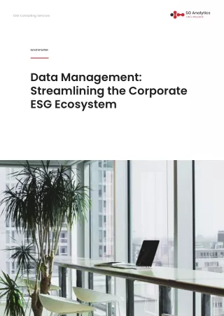 Data Management: Streamlining the Corporate ESG Ecosystem