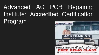 Advanced AC PCB Repairing Institute_ Accredited Certification Program