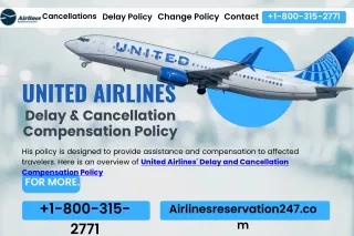 1-800-315-2771 | United Airlines Delay & Cancellation Compensation Policy