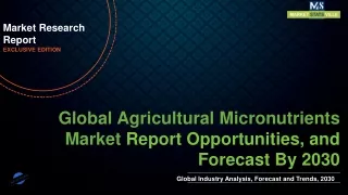 Agricultural Micronutrients Market growth projection to 7.3% CAGR through 2030