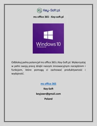 ms office 365 - Key-soft.pl