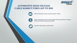 Automotive High Voltage Cable Market Strategies 2030