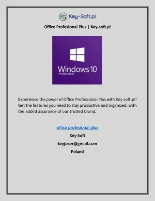 Office Profesional Plus | Key-soft.pl