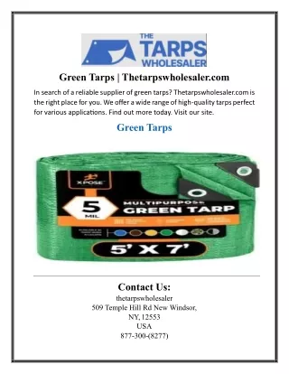 Green Tarps | Thetarpswholesaler.com