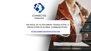 The Role of Ai document translation: A Revolution in Global Communication