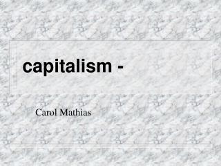 capitalism -