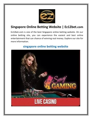 Singapore Online Betting Website