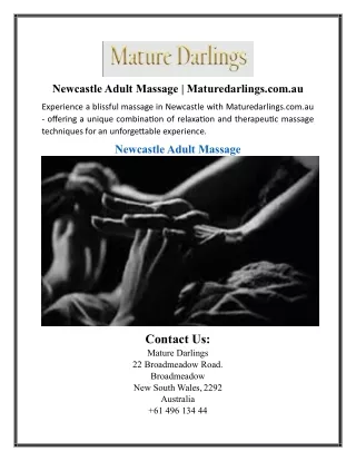 Newcastle Adult Massage | Maturedarlings.com.au