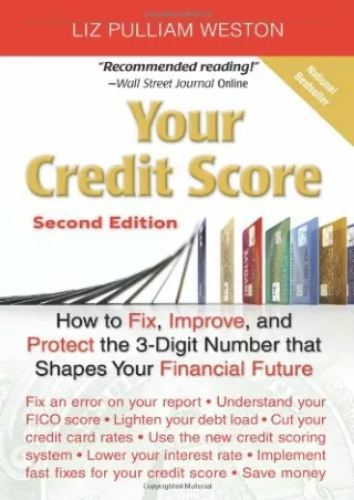 ✔Download⭐ Book [PDF]  Your Credit Score: How to Fix, Improve, and Protect the 3