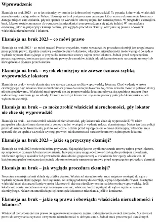 Eksmisja na bruk 2023 – co to jest eksmisyjny termin do dobrowolnej wyprowadzki?