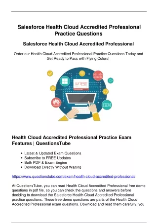 Most Updated Salesforce Health Cloud Practice Questions - Ensure Your Success