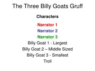 The Three Billy Goats Gruff