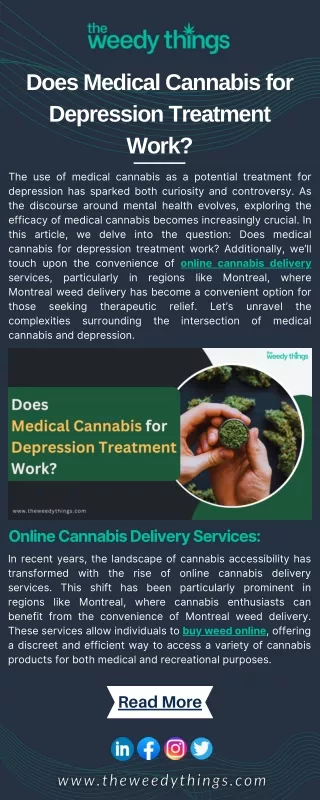 Does Medical Cannabis for Depression Treatment Work?