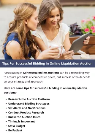 Tips For Successful Bidding In Online Liquidation Auction