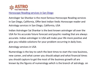 Horoscope Reading services in San Diego