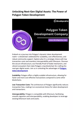 Polygon Token Development