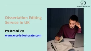 Dissertation Editing Service In UK