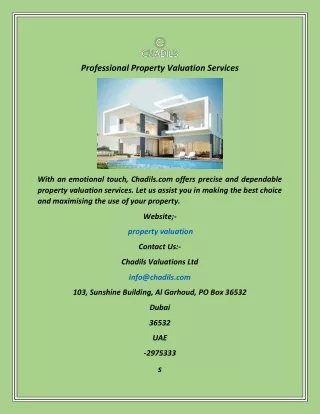 Professional Property Valuation Services