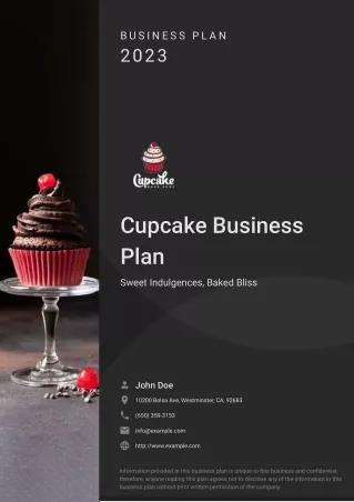 Cupcake Business Plan Example