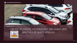 Unveil Outback Adventures: Reliable 4WD Rentals in Alice Springs