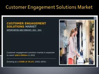 Customer Engagement Solutions Market to reach usd 48.4 billion by 2031,