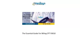 The Essential Guide For Billing CPT 93010