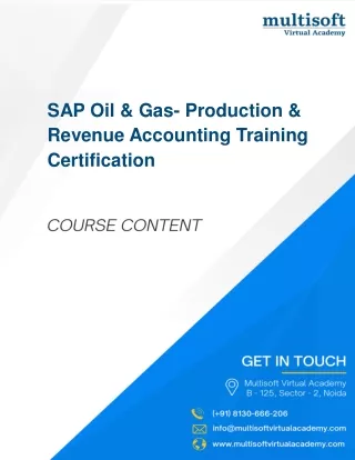 SAP Oil  Gas- Production  Revenue Accounting