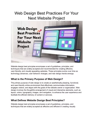 Web Design Best Practices For Your Next Website Project