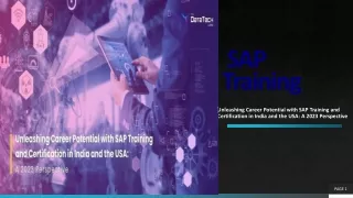 Unleashing Career Potential with SAP Training and Certification in India and the
