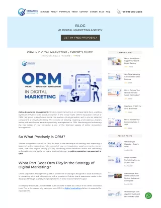 Understanding ORM in Digital Marketing