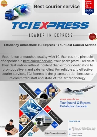 Best courier service