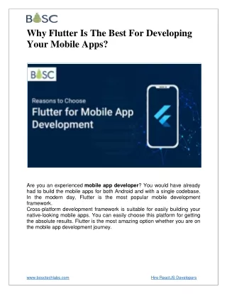 Why Flutter is the Top Choice for Mobile App Development?