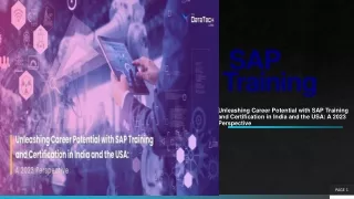 Unleashing Career Potential with SAP Training and Certification in India and the