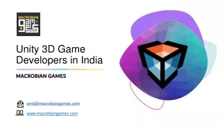 Unity 3D Game Developers in India