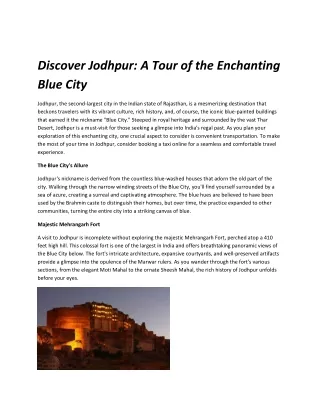 Discover Jodhpur pdf