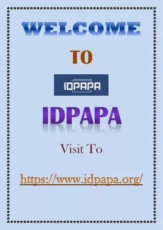 Indiana's Best- Unrivaled Fake IDs Exclusively at IDPAPA