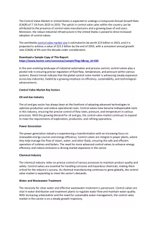 Control Valve Market