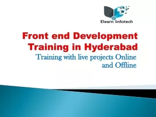 Front end Development Training in Hyderabad