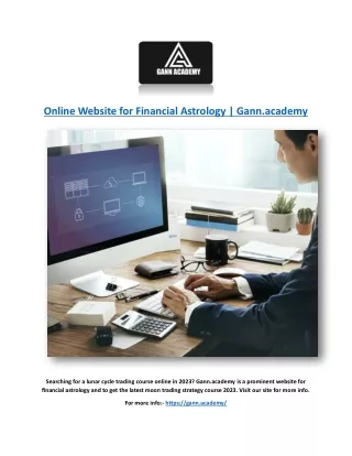 Online Website for Financial Astrology | Gann.academy