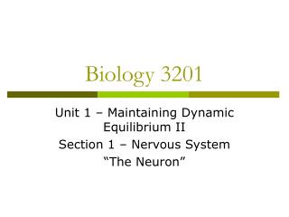 Biology 3201