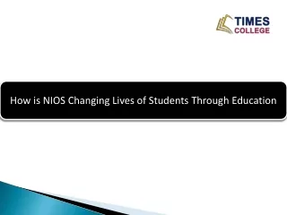 How is NIOS Changing Lives of Students Through Education