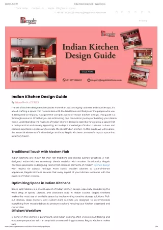 Indian Kitchen Design Guide