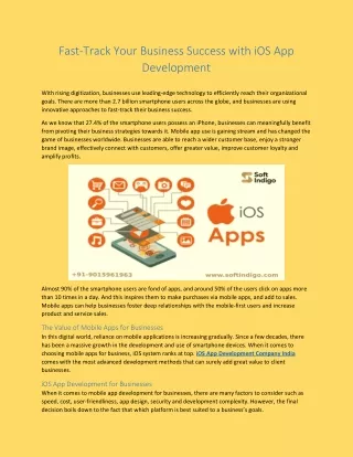 Fast-Track Your Business Success with iOS App Development