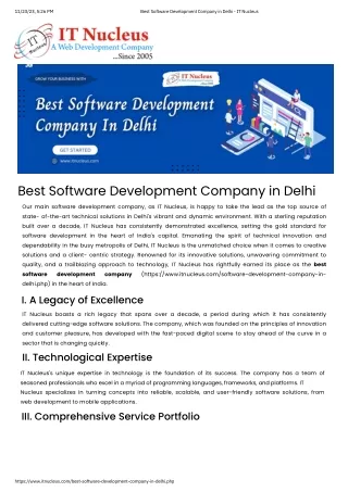 Best Software Development Company in Delhi