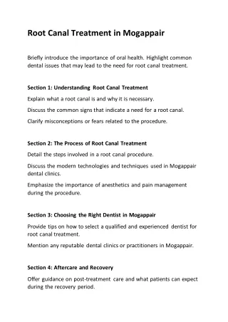 Root Canal Treatment in Mogappair