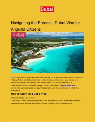 Dubai Visa for Antarctica Citizens: A Comprehensive Guide