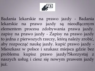Jak Wyglądają Badania Na Prawo Jazdy