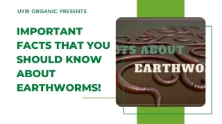Important facts that you should know about Earthworms!