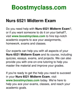 Nurs 6521 Midterm Exam