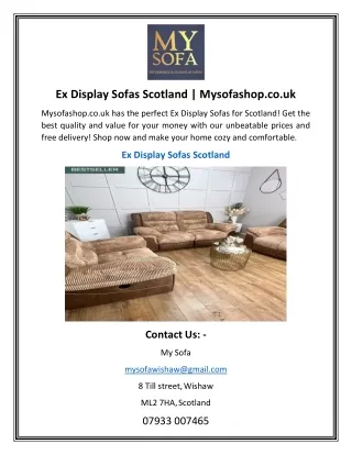 Ex Display Sofas Scotland